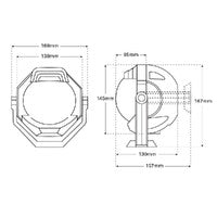 Compass Cont130 Brkt W/Rd