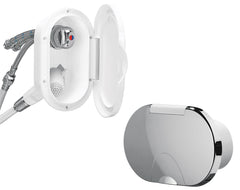 Shower Mixer Set Twin Wht