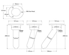 Rod Holder Round Stainless Steel 30Deg