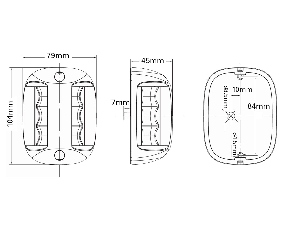 NavLight LED 20M Blk Mast