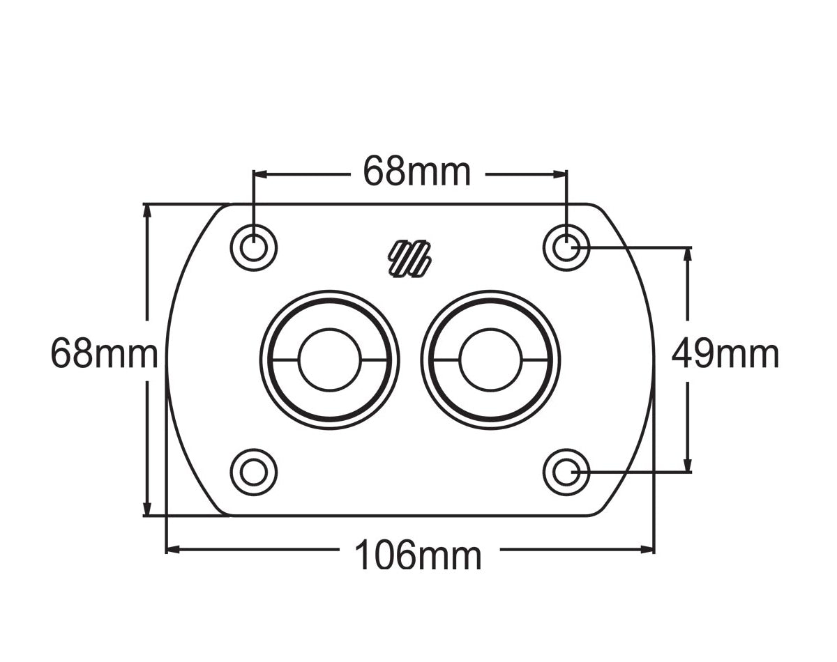 BulkHead Kit R8W- White Flange