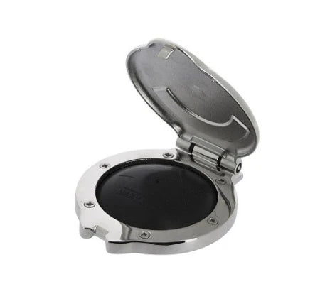 VETUS Foot switch, with stainless steel cover, Ø 118 mm, 24 mm high, 50 mm deep P100735