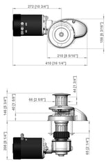 VETUS RC8-8, 12V, 1000W 65TDC CW Chainwheel + Capstan P102560