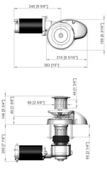 VETUS RC8-8, 12V, 1000W 165TDC CW Chainwheel + Capstan P102564