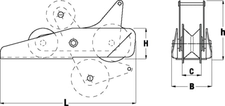 VETUS Bow Roller Hinged #2: for anchor rode's up to 13mm (1/2") chain P104331