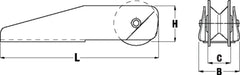 VETUS Bow Roller Fixed #3: for anchor rode's up to 13mm (1/2") chain P104334