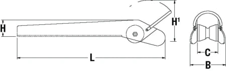 VETUS Fixed Bow Roller with Anchor Loop  P104345
