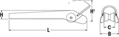 VETUS Fixed Bow Roller with Anchor Loop  P104345