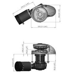 VETUS RC12-10, 12V, 1200W 90TDC CW Chainwheel Only P104900
