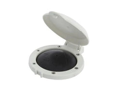 VETUS Foot switch, with white cover, Ø 104 mm, 21 mm high, 47 mm deep P19007