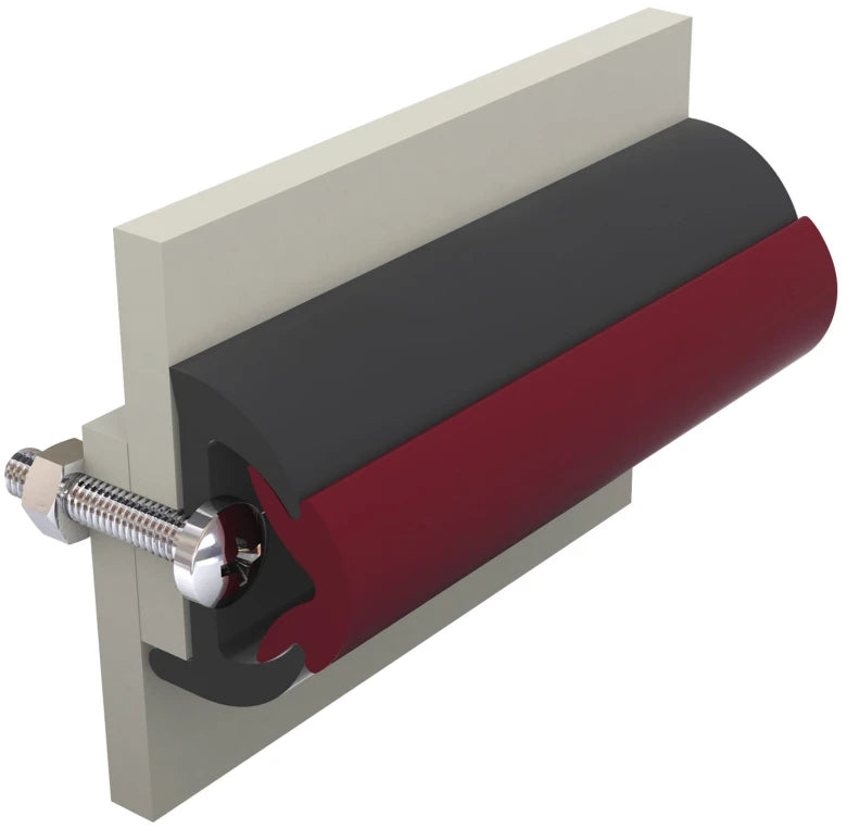 VETUS Vinyl rubbing strake, dark grey, POLY 35 x 28 mm, coil of 30 m, (price per m) POLY3528L
