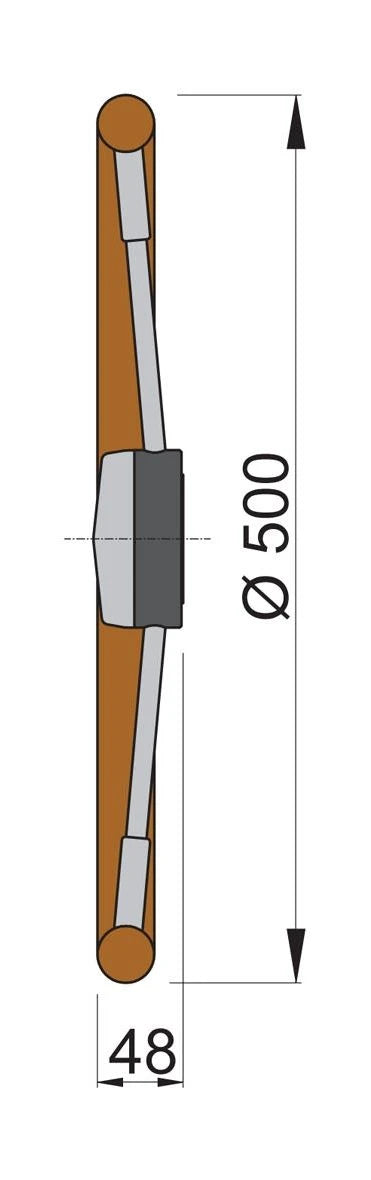 VETUS Teak steering wheel type PRO, Ø 50 cm PRO50T