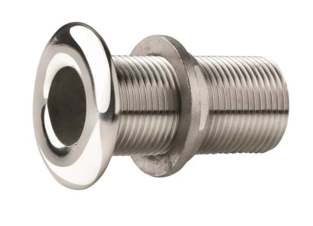 VETUS Thru-hull, stainless steel (AISI 316), rounded flange, polished finish, G1 1/2'' QD05MH-NN