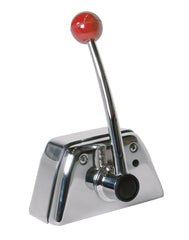 VETUS Single lever remote control, top mounting, with high-gloss polished stainless steel (AISI 316) handle and housing