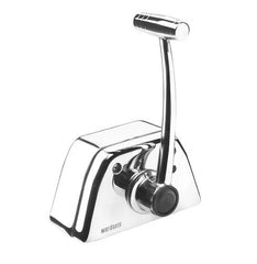 VETUS Single lever remote control, top mounting, with high-gloss polished stainless steel (AISI 316) housing, handle and T-bar