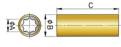 VETUS For shaft Ø 40 mm, Ø 55 mm outside, length 160 mm, with brass shell RL4055