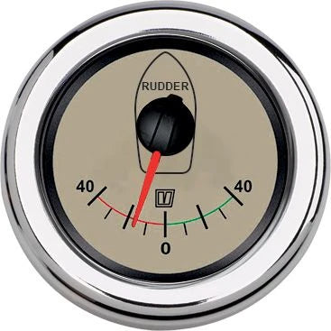 VETUS Rudder position indicator, cream, 12/24 V, cut-out size Ø 52 mm (excl. sensor) RUDDN