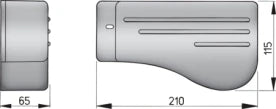 VETUS Synthetic cover for wiper motor, grey RWCG
