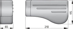 VETUS Synthetic cover for wiper motor, grey RWCG