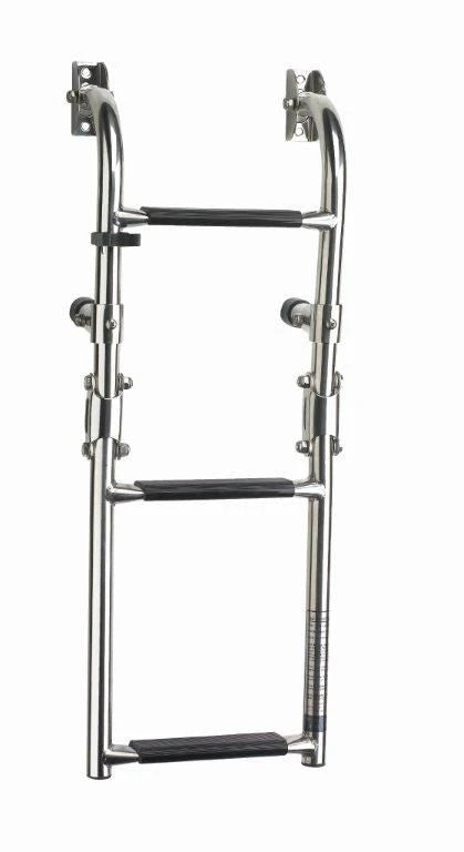 VETUS Folding stainless steel (AISI 316) boarding ladder, transom mounted, with 3 steps, unfolded length 625 mm SLF3A
