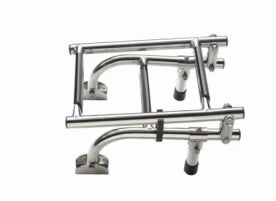 VETUS Folding stainless steel (AISI 316) boarding ladder, transom mounted, with 3 steps, unfolded length 625 mm SLF3A