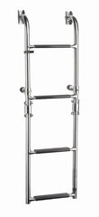 VETUS Folding stainless steel (AISI 316) boarding ladder, transom mounted, with 4 steps, unfolded length 905 mm SLF4A