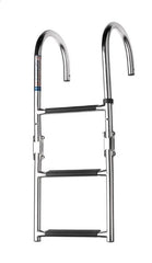 VETUS Folding stainless steel (AISI 316) boarding ladder, deck mounted, 3 steps, unfolded length 685 mm SLFB3A