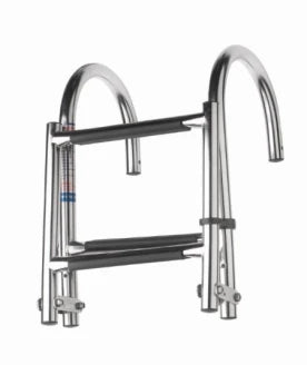 VETUS Folding stainless steel (AISI 316) boarding ladder, deck mounted, 3 steps, unfolded length 685 mm SLFB3A