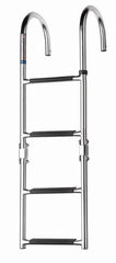 VETUS Folding stainless steel (AISI 316) boarding ladder, deck mounted, 4 steps, unfolded length 920 mm SLFB4A