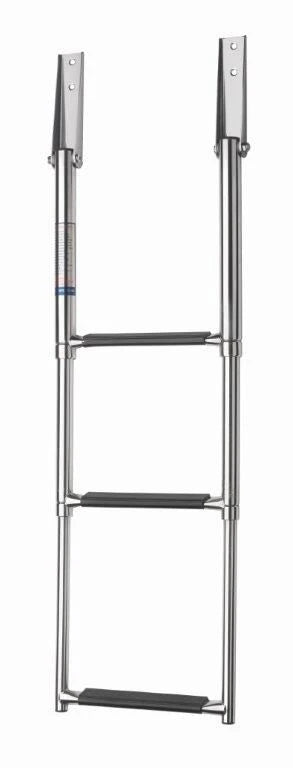 VETUS Telescopic stainless steel (AISI 316) wide boarding ladder with 4 steps, extended length 1160 mm SLT4AW
