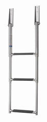 VETUS Telescopic stainless steel (AISI 316) wide boarding ladder with 4 steps, extended length 1160 mm SLT4AW