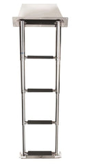VETUS Telescopic stainless steel (AISI 316) boarding ladder with 4 steps, stowage cassette, extended length 1160 mm SLT4CA