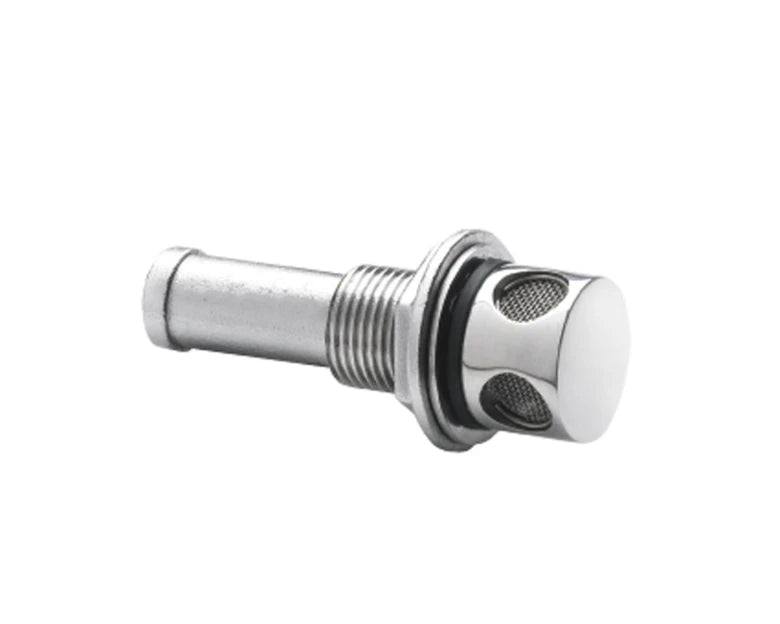 VETUS Air-vent nipple, stainless steel (AISI 316), for hose Ø 16 mm, straight ST04S