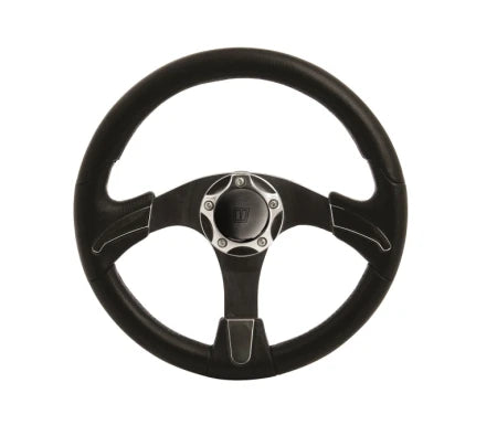 VETUS Steering wheel NOCTIS, black with chrome inserts, Ø 350 mm SWNOC35