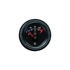 VETUS Water temperature gauge, black, 12/24 V (40-120°C), cut-out size Ø 52 mm (excl. sensor)  TEMPB