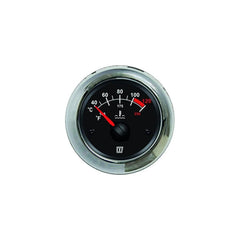 VETUS Water temperature gauge, black, 12/24 V (40-120°C), cut-out size Ø 52 mm (excl. sensor)  TEMPB