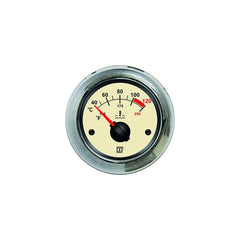 VETUS Water temperature gauge, white, 12/24 V (40-120°C), cut-out size Ø 52 mm (excl. sensor)  TEMPW