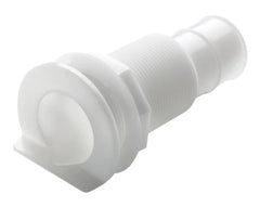 VETUS Thru-hull with L- flange, Delrin, for hose Ø 28 mm (1 1/8") THRH28L
