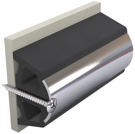 VETUS Vinyl rubbing strake, white, TRAP5S 55 x 34 mm, excl. inlay, coil of 30 m, (price per m) TRAP5SWL