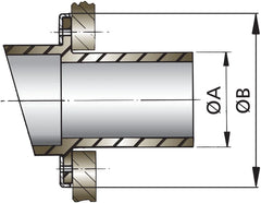 VETUS Rubber transom exhaust connection Ø 60 mm TRC60R