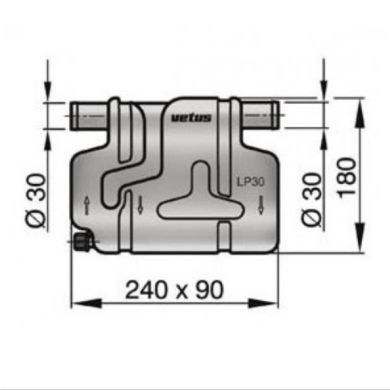 Vetus Waterlock -Type WLOCKLP30 (2.3 Litres)