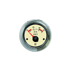 VETUS Voltmeter, cream, 24 V (20-32 V), cut-out size Ø 52 mm  VLT24N