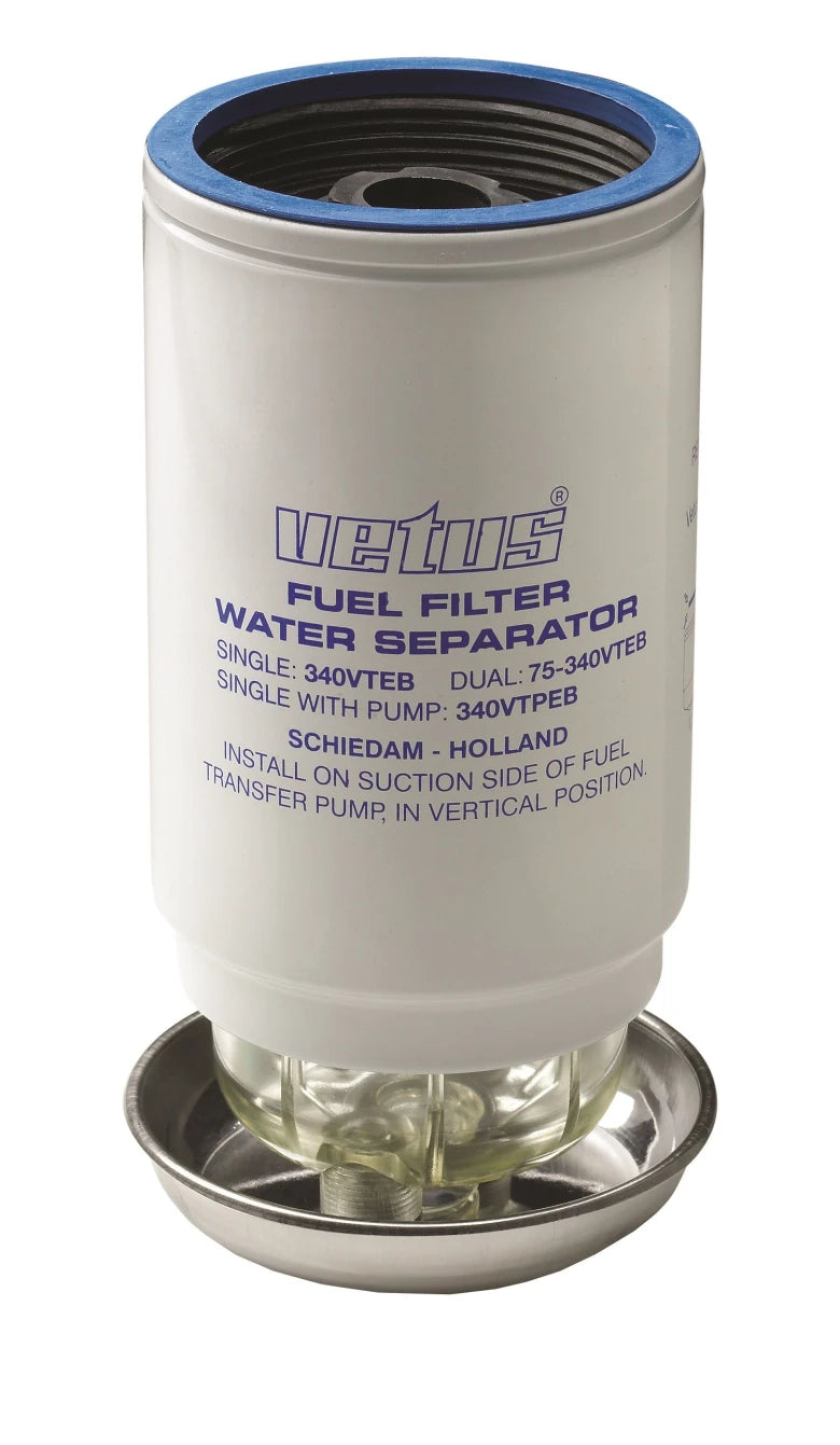VETUS Replacement fuel filter element CE/ABYC, 10 micron, blue. For 350VTEB, 350VTEBP, 75350VTEB VT35EB