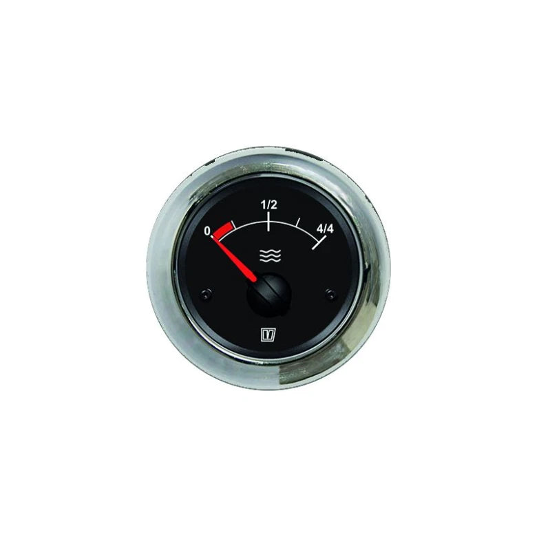 VETUS Water level indicator, black, 12 / 24 V, cut-out size Ø 52 mm (excl. sensor) WATERB