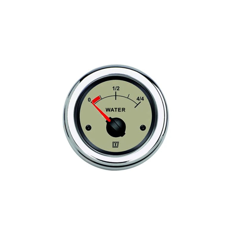 VETUS Water level indicator, cream, 12 / 24 V, cut-out size Ø 52 mm (excl. sensor) WATERN