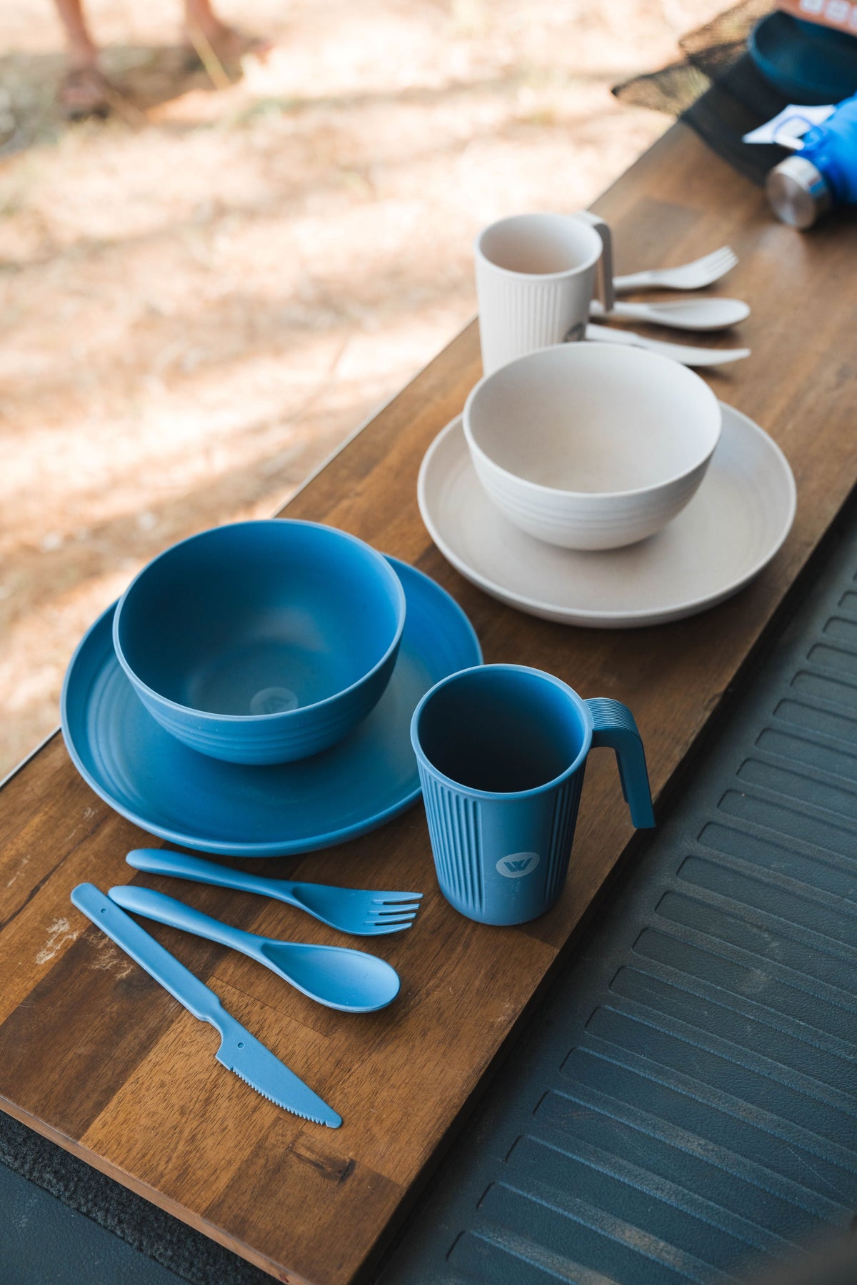 Wildtrak™ Eco Friendly Wheat Straw 6pc 1 Person Dinner Set - Beige or Blue