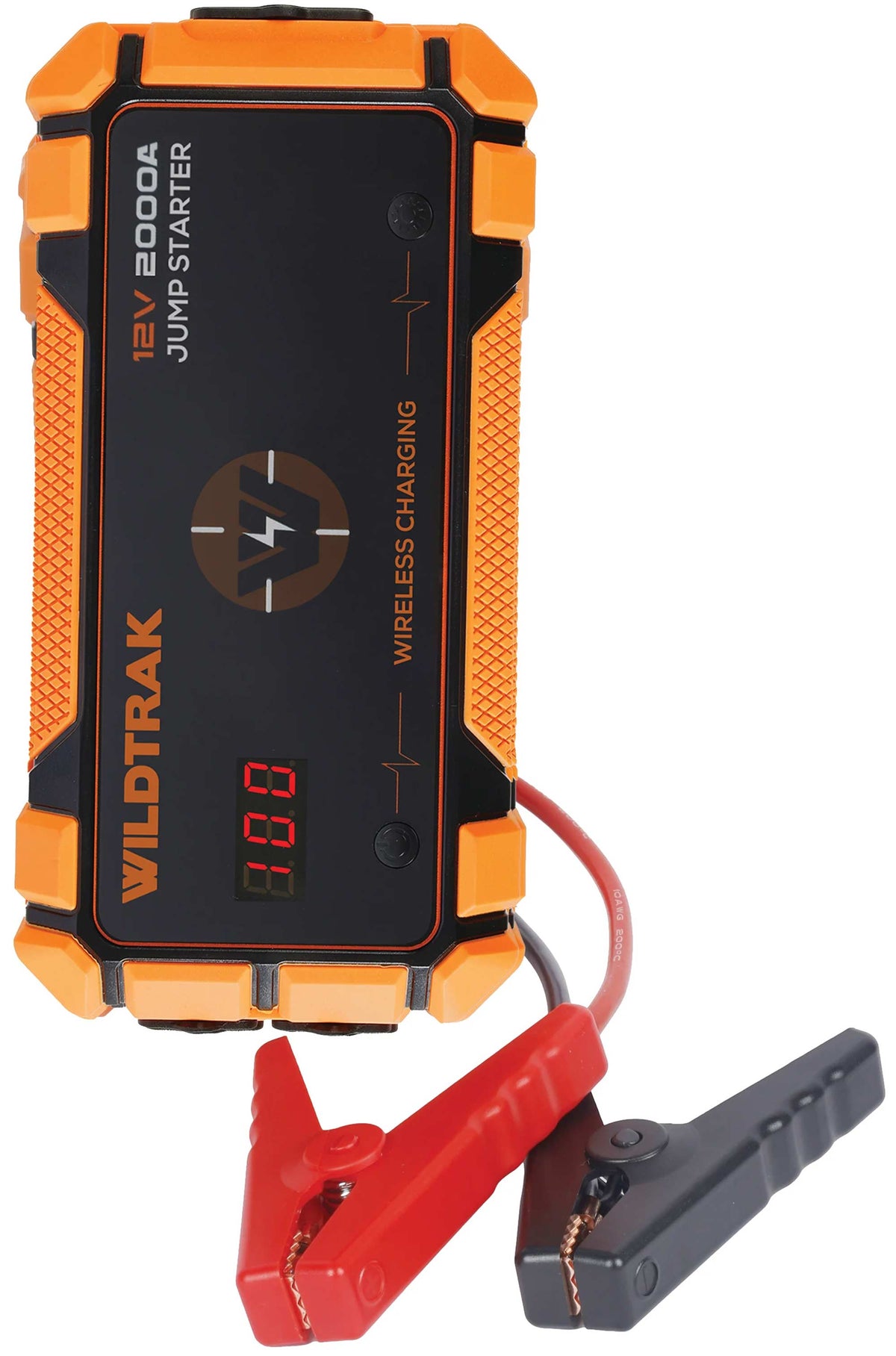 Wildtrak™ Heavy-Duty 2000A 16KMAH HP Lithium Car & 4WD Jump Starter (Petrol & Diesel) with Case, USB C Port & Wireless Charging