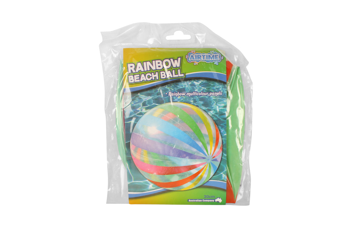 BEACH BALL RAINBOW COLOURS 30CM