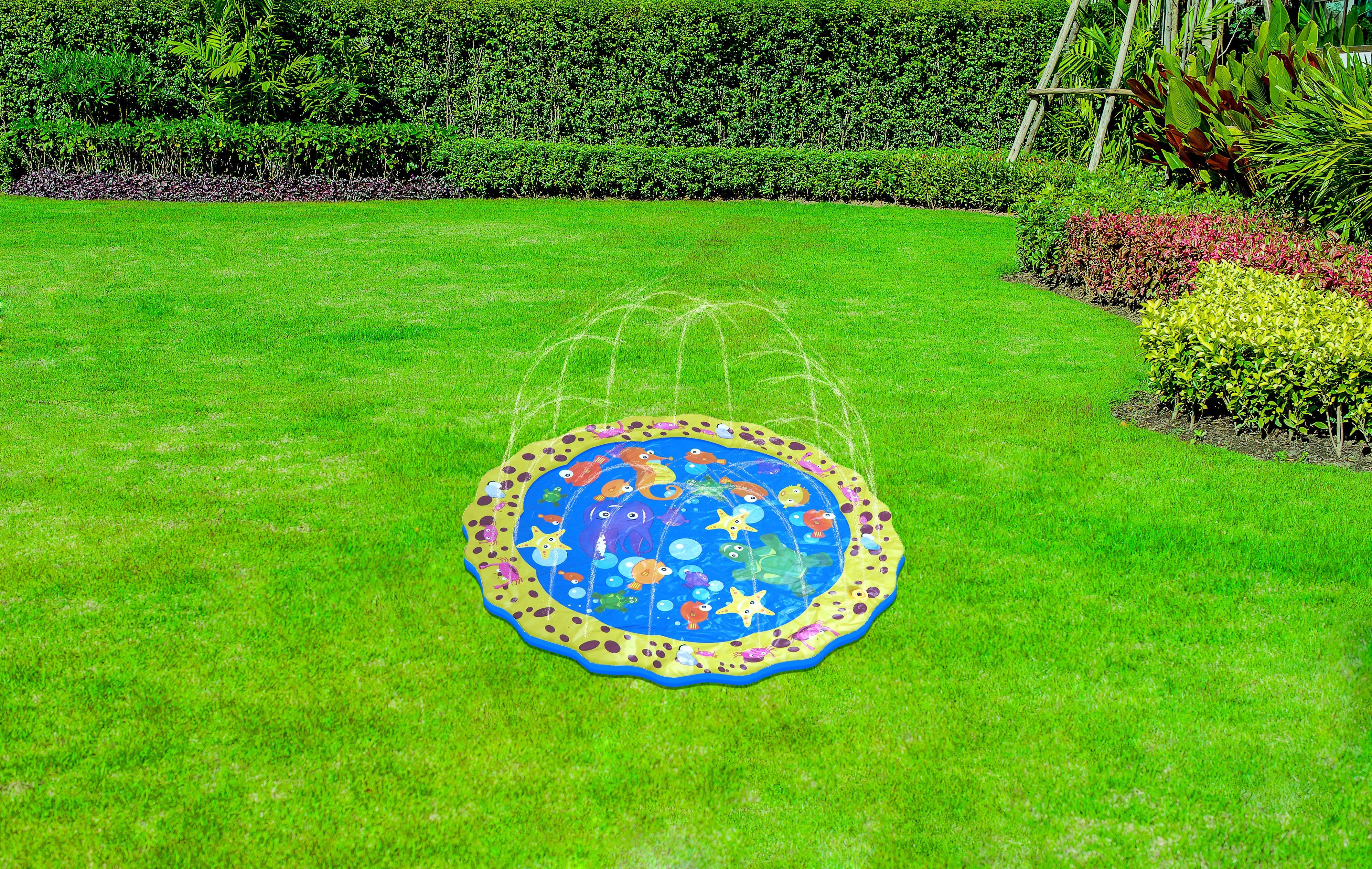 AirTime™ Sprinkler Mat Sea Theme includes Hose Connection 105cm - Ages 3+