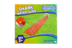 AirTime™ Shark Waterslide 5m, Sprays Water, Connects to Hose 500x155x78cm - Ages 3+